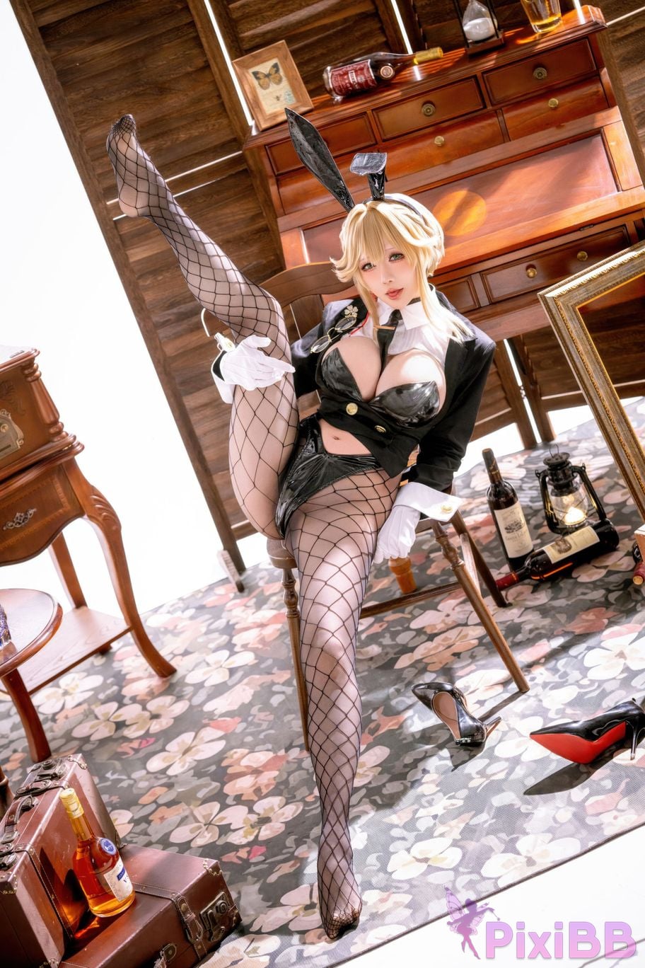 Cosplayer The star is late Hoshilily 2026 Year 04 monthly plan Nikke goddess of victory charity Agent Bunny PixiBB.COM 003