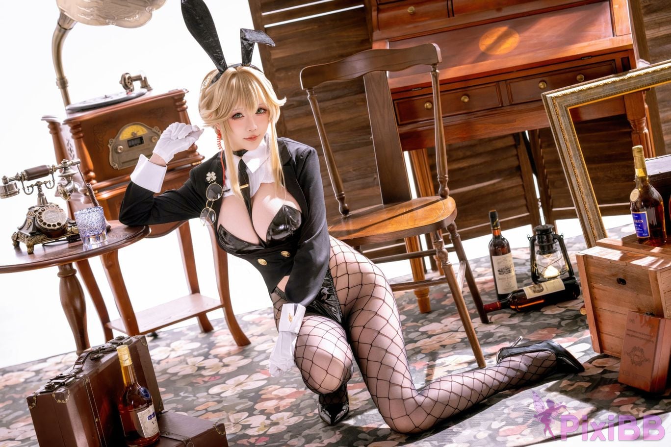 Cosplayer The star is late Hoshilily 2026 Year 04 monthly plan Nikke goddess of victory charity Agent Bunny PixiBB.COM 005