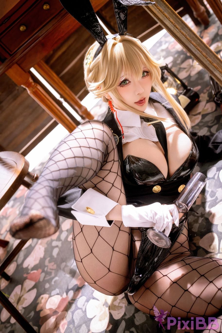 Cosplayer The star is late Hoshilily 2026 Year 04 monthly plan Nikke goddess of victory charity Agent Bunny PixiBB.COM 010