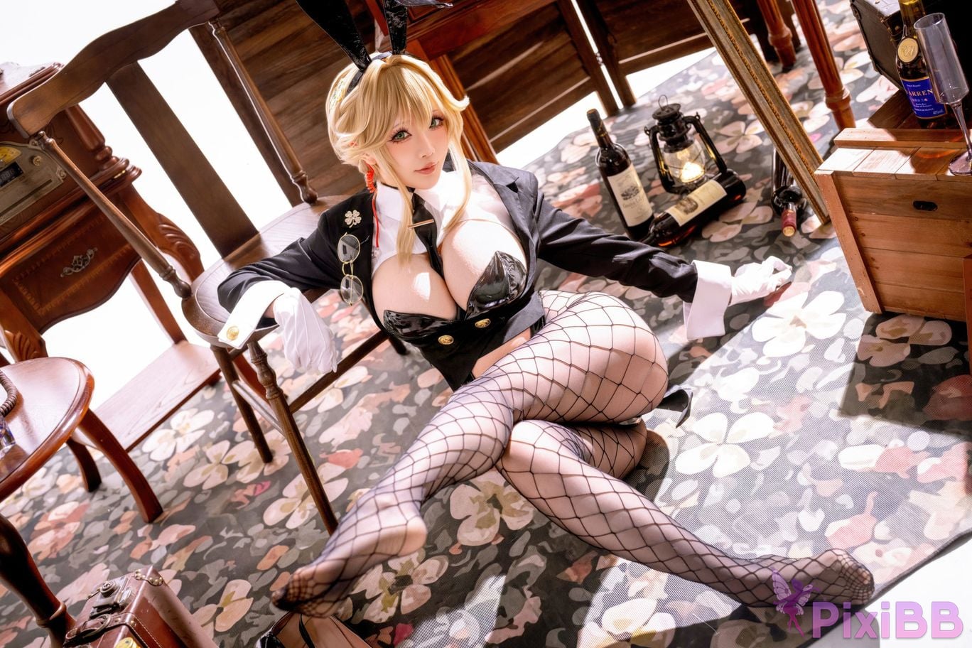 Cosplayer The star is late Hoshilily 2026 Year 04 monthly plan Nikke goddess of victory charity Agent Bunny PixiBB.COM 014