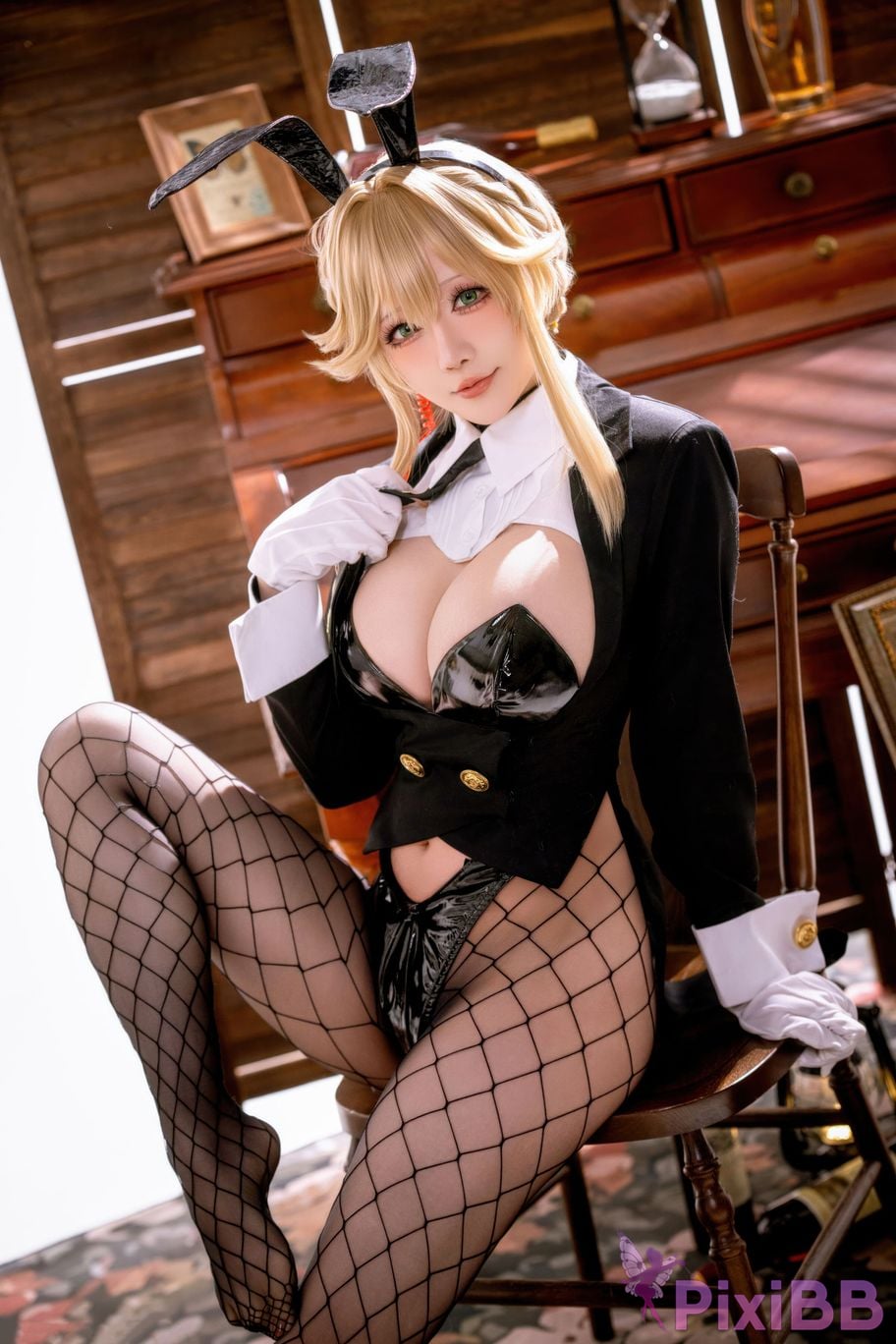 Cosplayer The star is late Hoshilily 2026 Year 04 monthly plan Nikke goddess of victory charity Agent Bunny PixiBB.COM 035