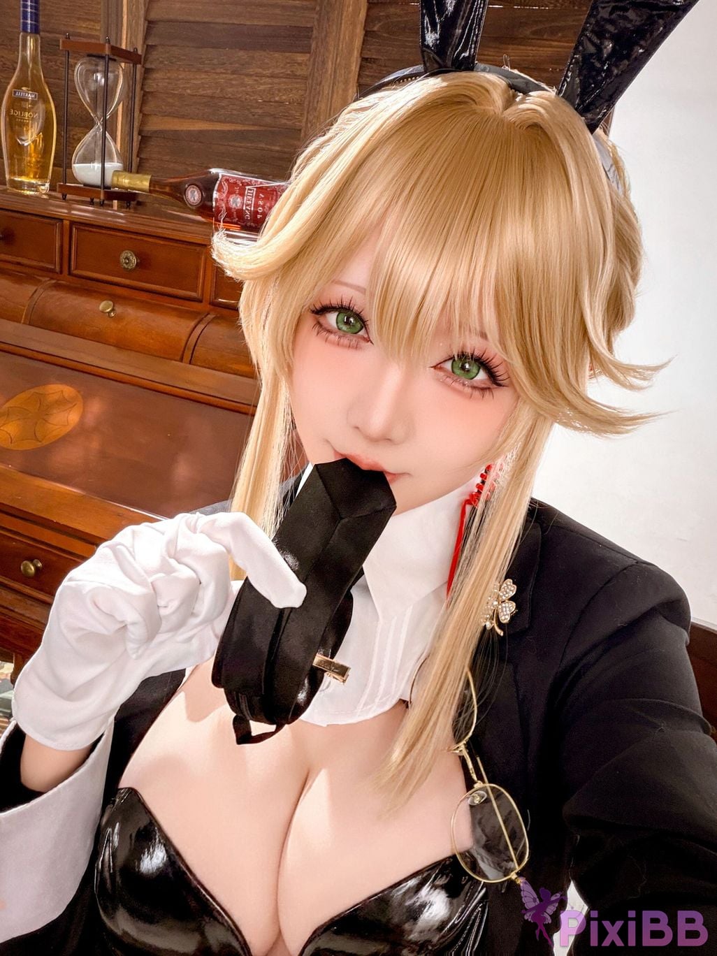 Cosplayer The star is late Hoshilily 2026 Year 04 monthly plan Nikke goddess of victory charity Agent Bunny PixiBB.COM 043