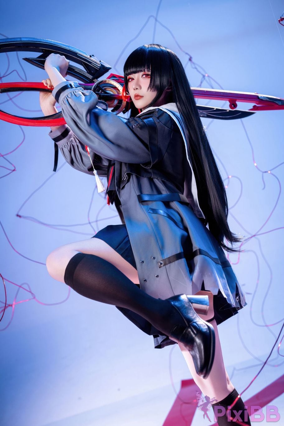 Cosplayer The star is late Hoshilily 2026 Year 04 monthly plan Ming Chao Chisaki JK PixiBB.COM 001