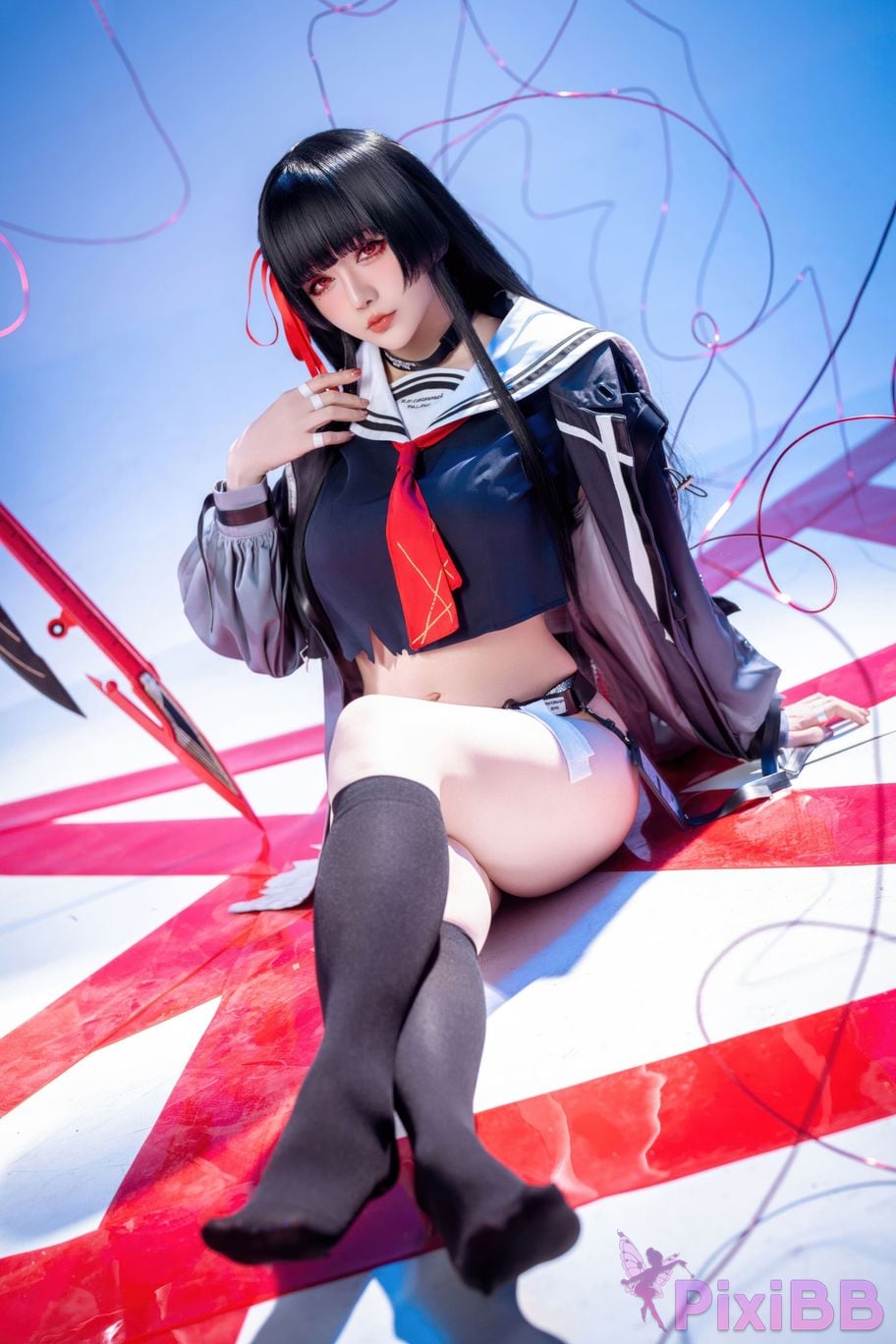 Cosplayer The star is late Hoshilily 2026 Year 04 monthly plan Ming Chao Chisaki JK PixiBB.COM 003