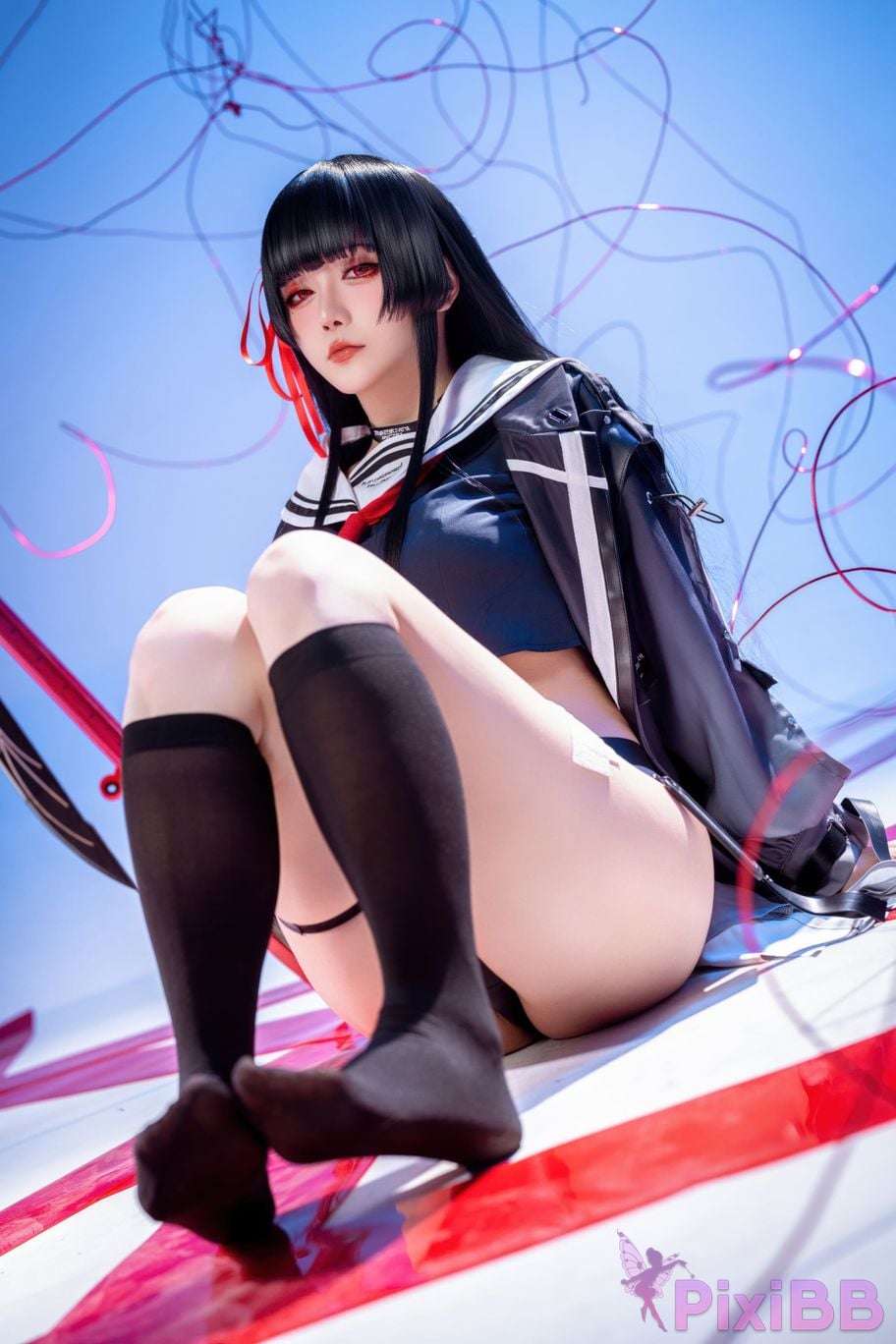 Cosplayer The star is late Hoshilily 2026 Year 04 monthly plan Ming Chao Chisaki JK PixiBB.COM 008