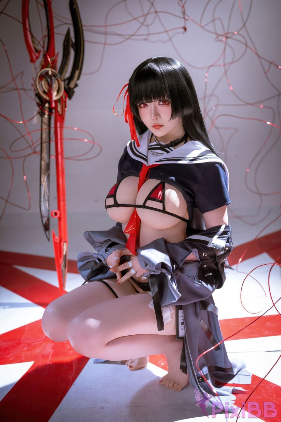 Cosplayer The star is late Hoshilily 2026 Year 04 monthly plan Ming Chao Chisaki JK PixiBB.COM 015