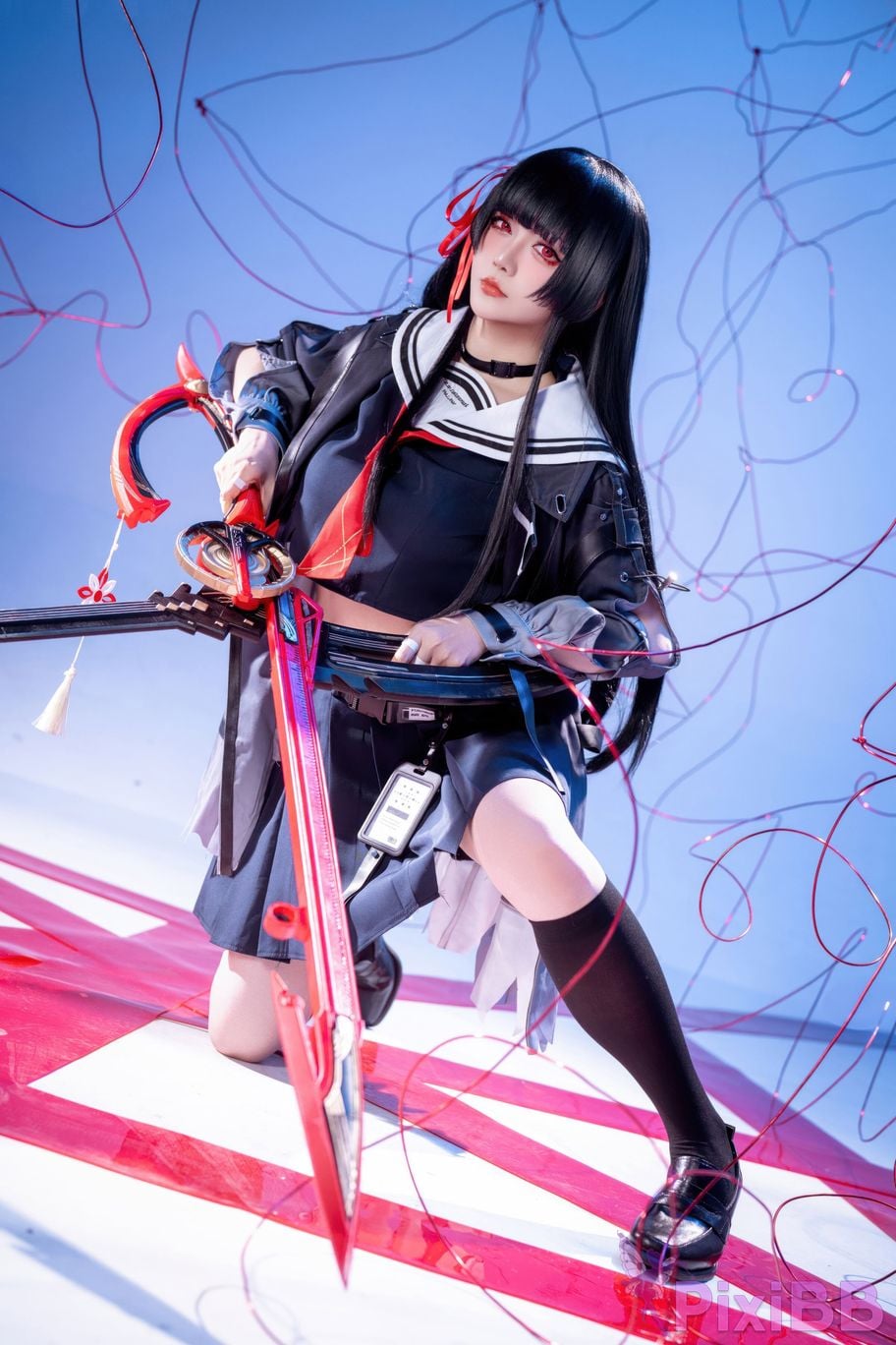 Cosplayer The star is late Hoshilily 2026 Year 04 monthly plan Ming Chao Chisaki JK PixiBB.COM 034