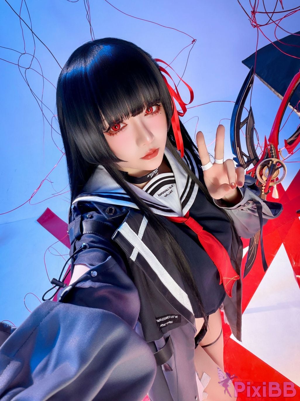 Cosplayer The star is late Hoshilily 2026 Year 04 monthly plan Ming Chao Chisaki JK PixiBB.COM 052