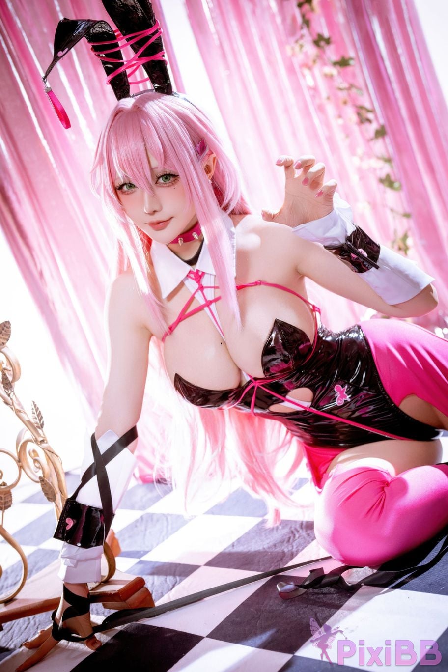 Cosplayer The star is late Hoshilily 2026 Year 04 monthly plan goddess of victory Nikki Velvet bunny girl PixiBB.COM 016