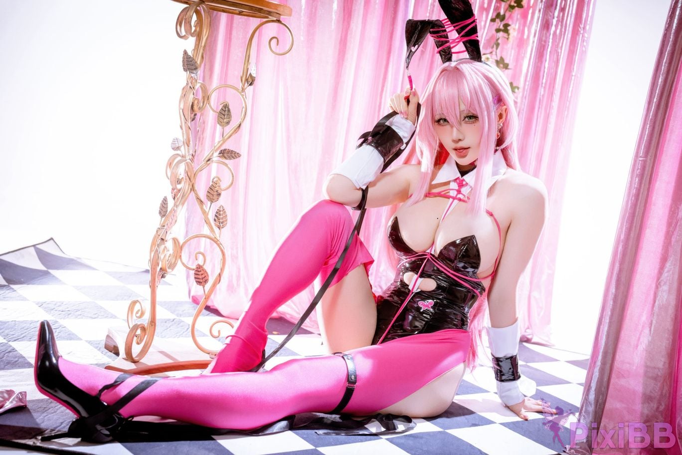 Cosplayer The star is late Hoshilily 2026 Year 04 monthly plan goddess of victory Nikki Velvet bunny girl PixiBB.COM 029