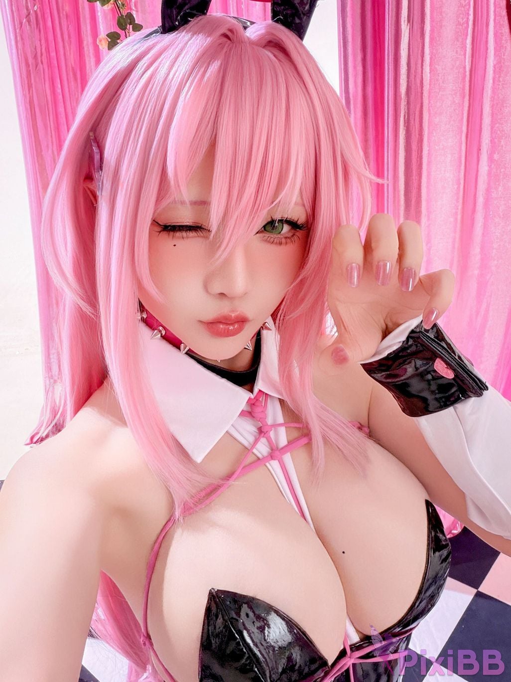 Cosplayer The star is late Hoshilily 2026 Year 04 monthly plan goddess of victory Nikki Velvet bunny girl PixiBB.COM 036
