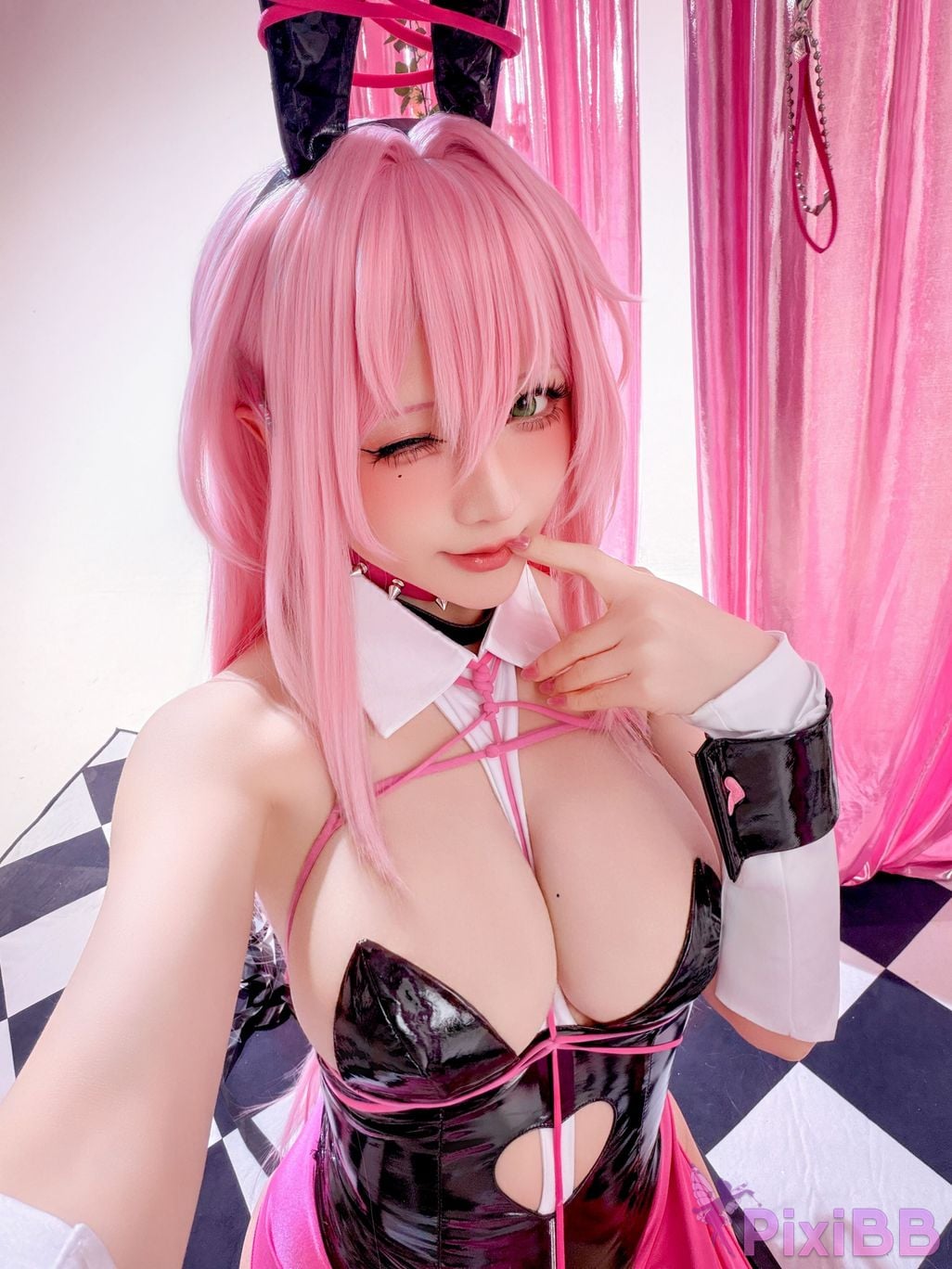 Cosplayer The star is late Hoshilily 2026 Year 04 monthly plan goddess of victory Nikki Velvet bunny girl PixiBB.COM 038