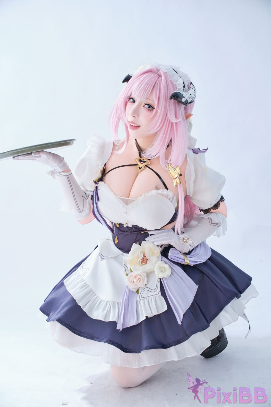 Cosplayer walnut cat Kurumineko Honkai Impact 3 Alicia maid PixiBB.COM 019