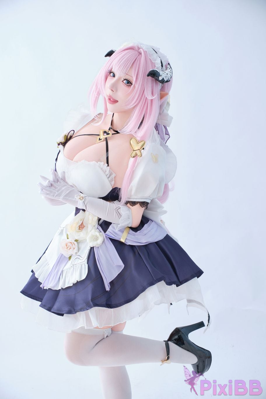 Cosplayer walnut cat Kurumineko Honkai Impact 3 Alicia maid PixiBB.COM 020