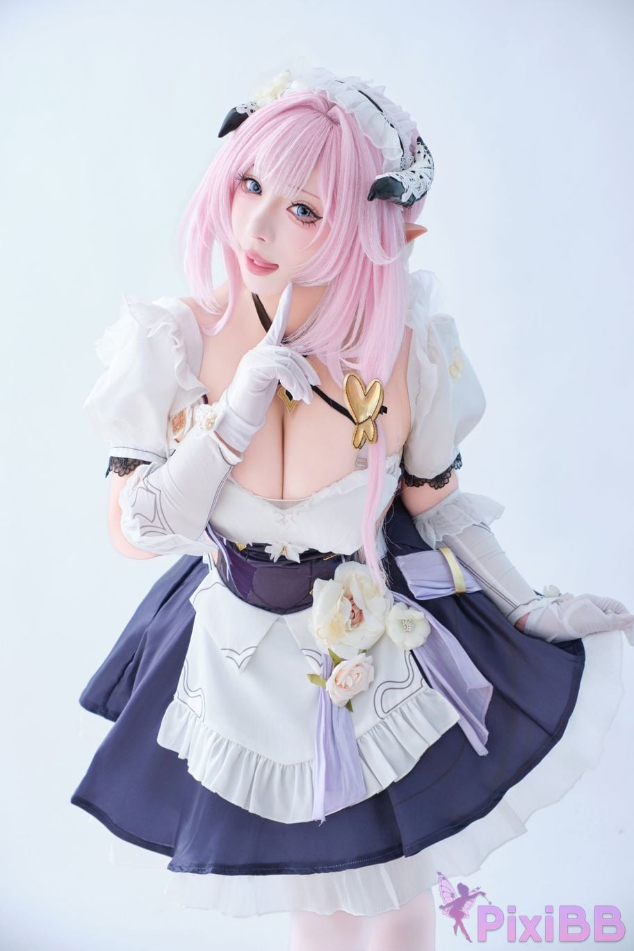 Cosplayer walnut cat Kurumineko Honkai Impact 3 Alicia maid PixiBB.COM 022