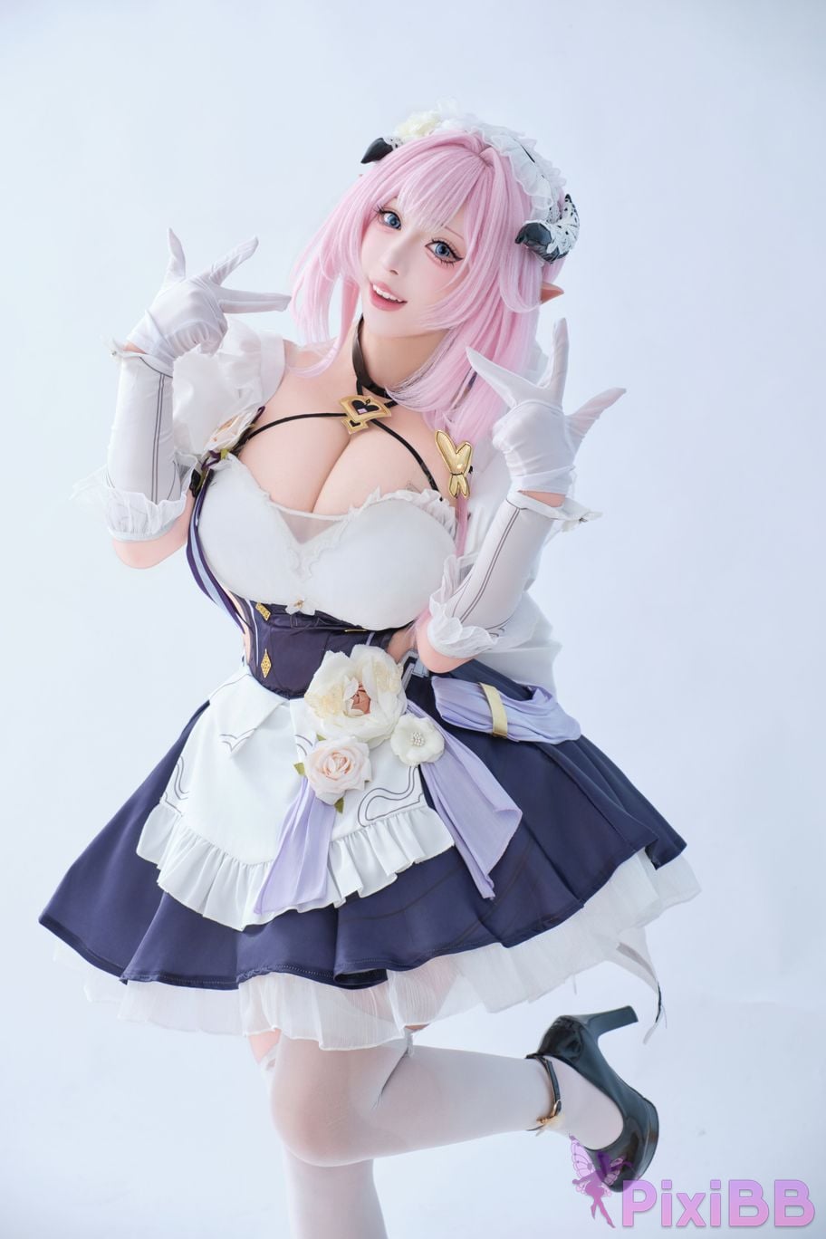 Cosplayer walnut cat Kurumineko Honkai Impact 3 Alicia maid PixiBB.COM 023