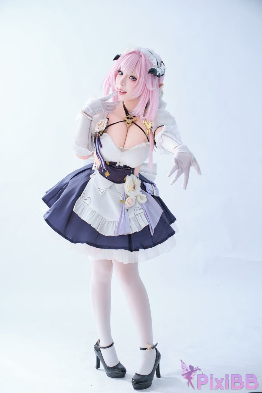 Cosplayer walnut cat Kurumineko Honkai Impact 3 Alicia maid PixiBB.COM 028