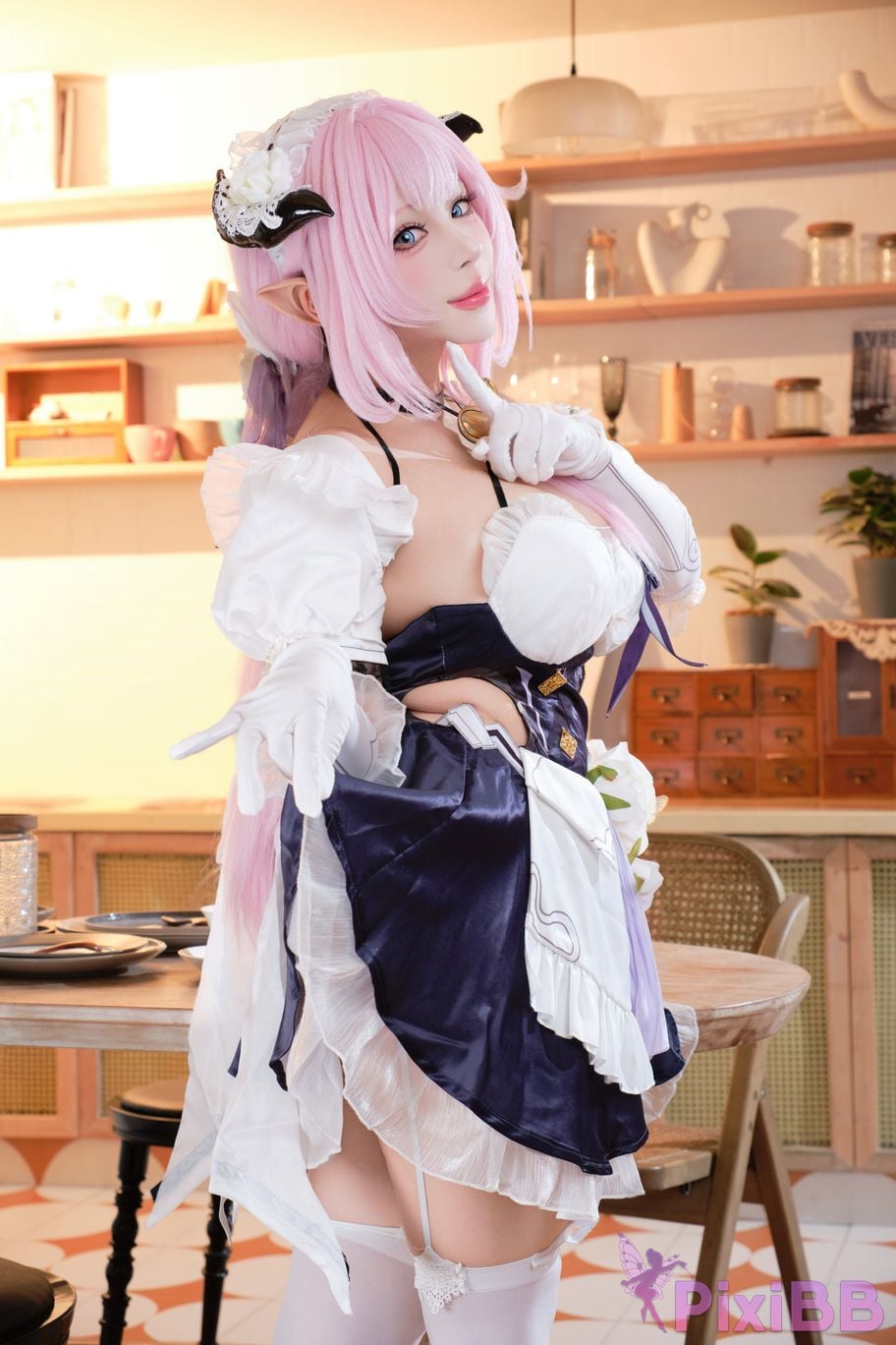 Cosplayer walnut cat Kurumineko Honkai Impact 3 Alicia maid PixiBB.COM 082