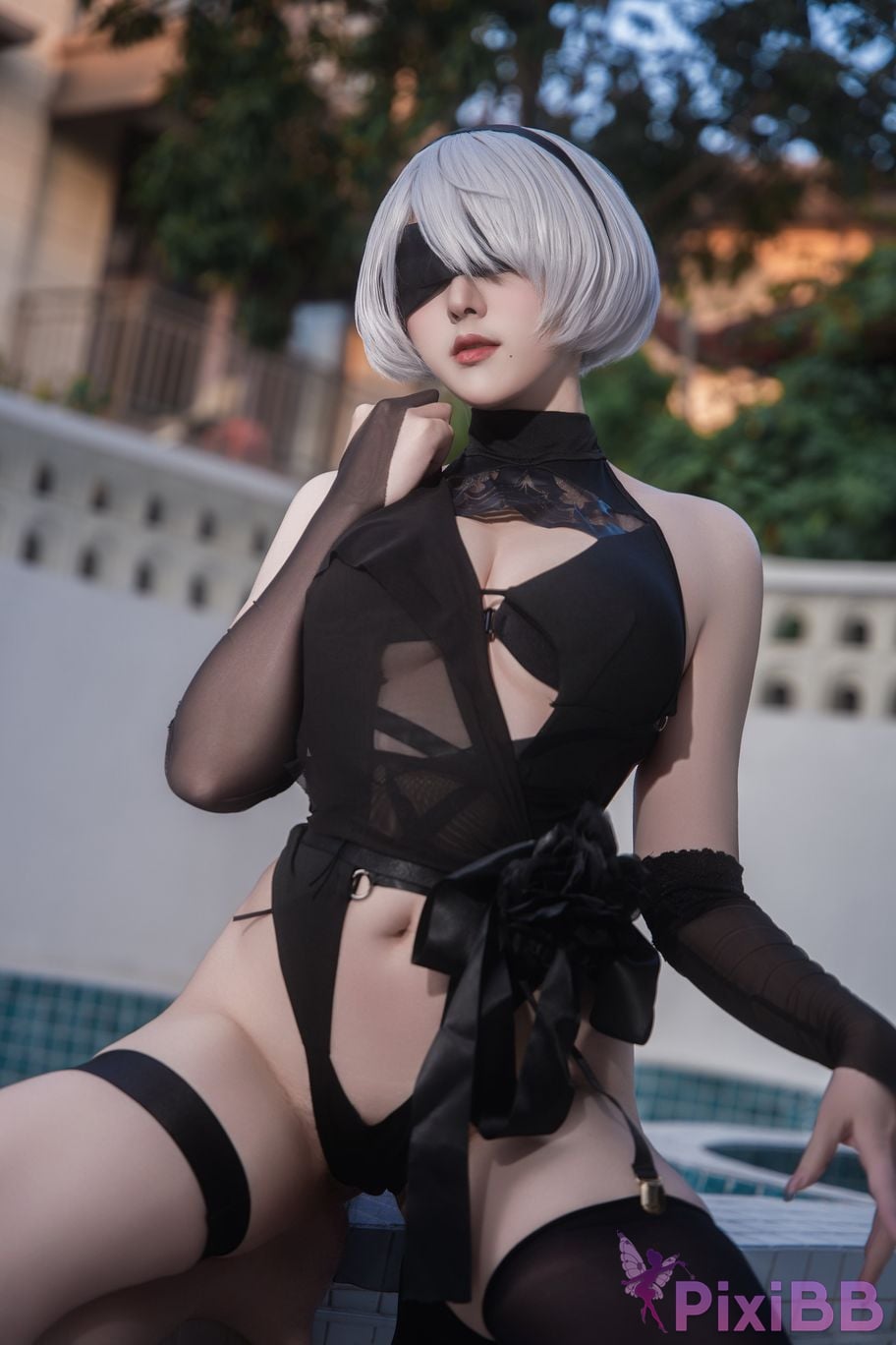 Cosplayer Natsuko Xia Xiazi NIKKE A U T O I S N V L D R C E G . X M P 2 F 3 0 6 K Z H B Y NieR 2B swimsuit PixiBB.COM 002