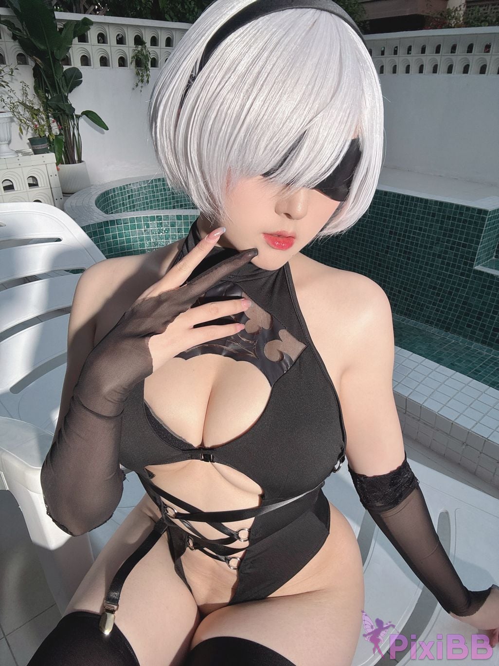 Cosplayer Natsuko Xia Xiazi NIKKE A U T O I S N V L D R C E G . X M P 2 F 3 0 6 K Z H B Y NieR 2B swimsuit PixiBB.COM 073