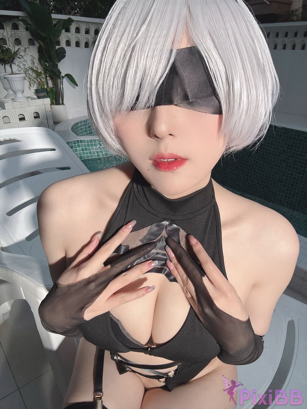 Cosplayer Natsuko Xia Xiazi NIKKE A U T O I S N V L D R C E G . X M P 2 F 3 0 6 K Z H B Y NieR 2B swimsuit PixiBB.COM 077