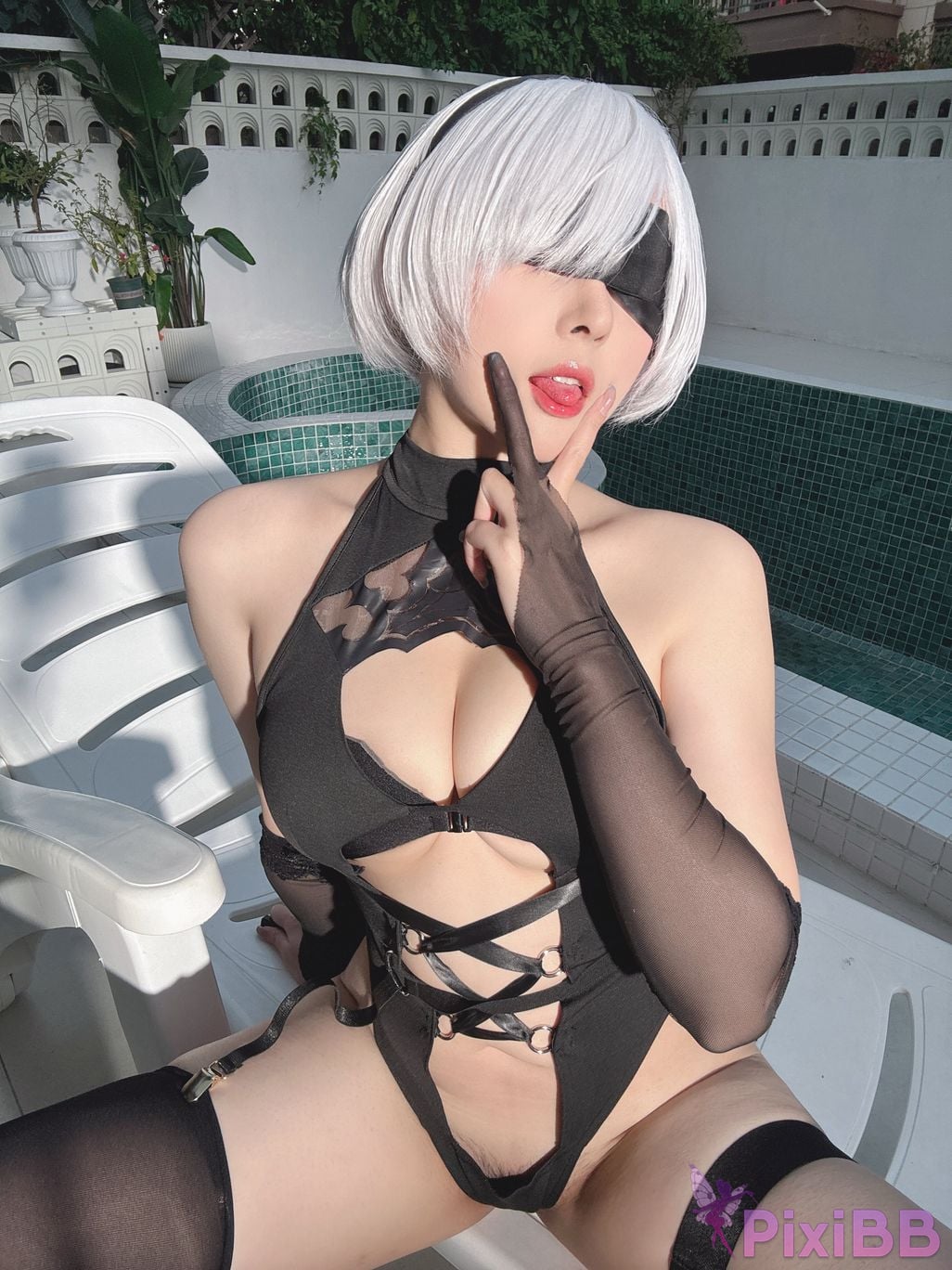 Cosplayer Natsuko Xia Xiazi NIKKE A U T O I S N V L D R C E G . X M P 2 F 3 0 6 K Z H B Y NieR 2B swimsuit PixiBB.COM 164