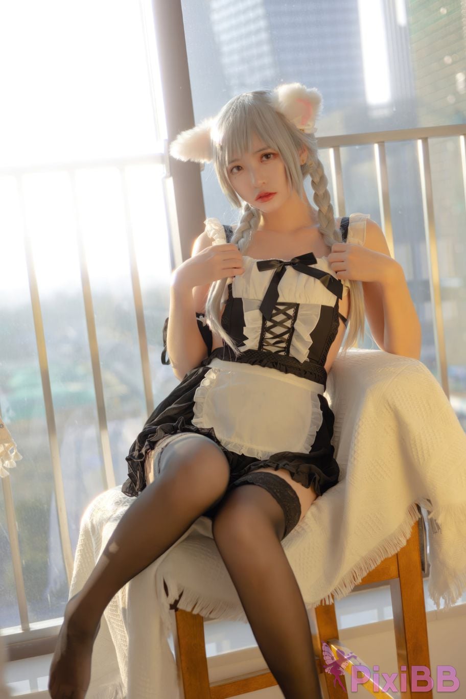 Cosplayer crazy cat ss Evening maid PixiBB.COM 038