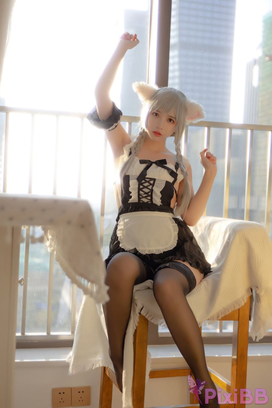 Cosplayer crazy cat ss Evening maid PixiBB.COM 039
