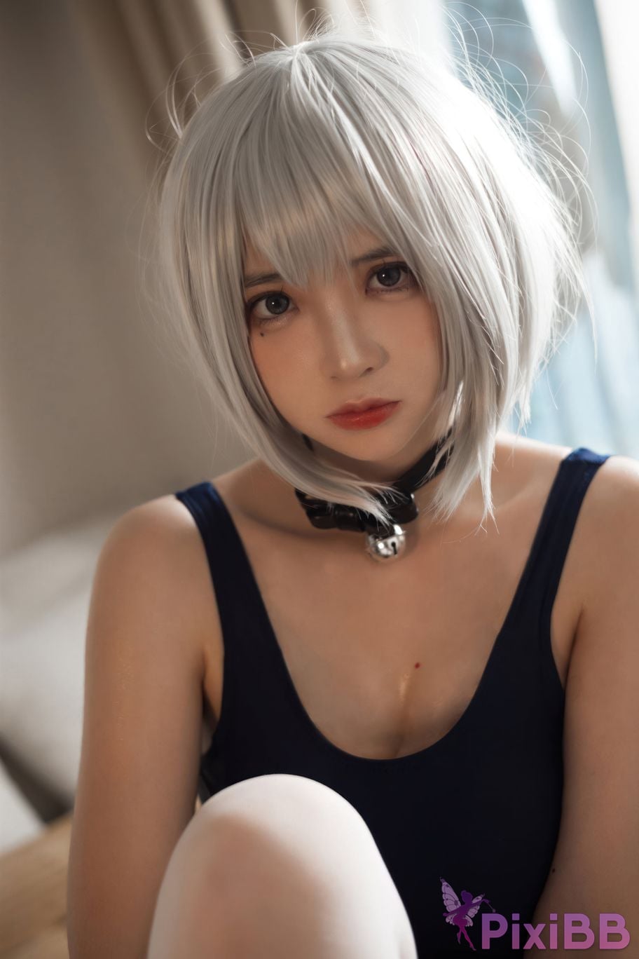Cosplayer crazy cat ss White hair bound dead Ku water PixiBB.COM 007