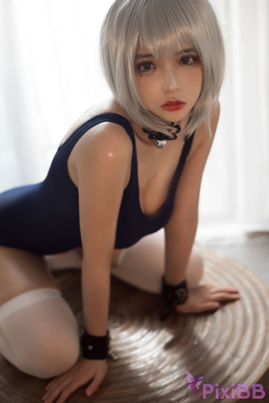 Cosplayer crazy cat ss White hair bound dead Ku water PixiBB.COM 012