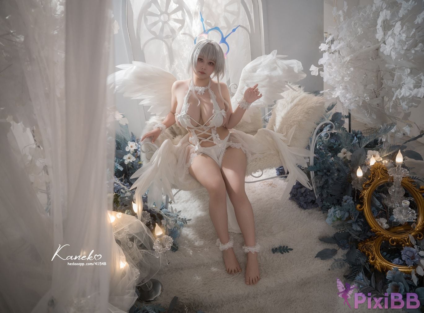Cosplayer KANEKO Ka meow azur lane Pearl black and white PixiBB.COM 001