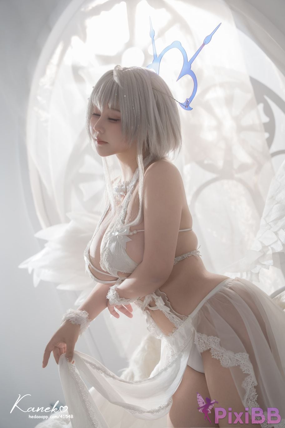 Cosplayer KANEKO Ka meow azur lane Pearl black and white PixiBB.COM 007