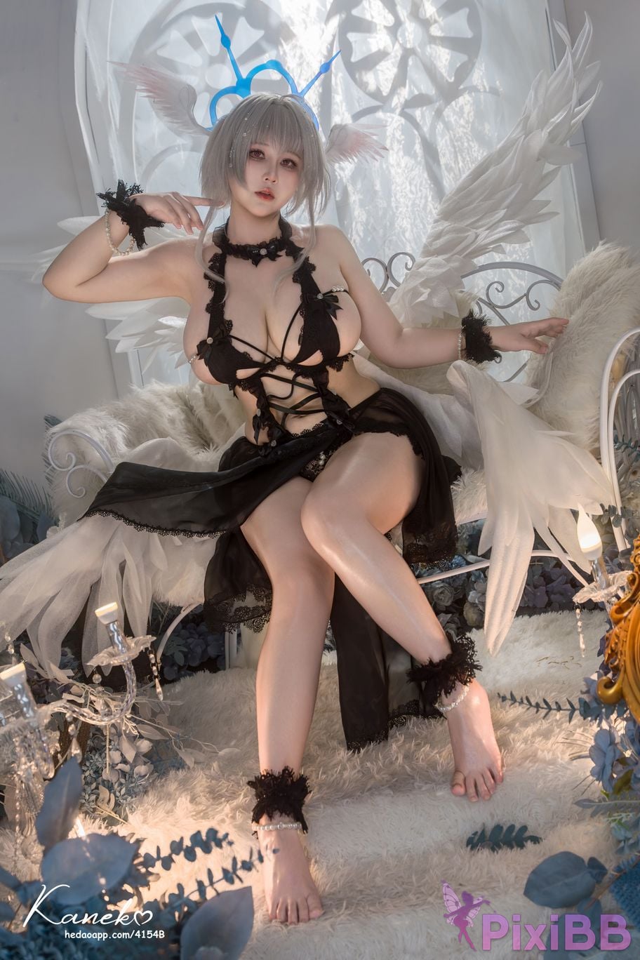 Cosplayer KANEKO Ka meow azur lane Pearl black and white PixiBB.COM 009
