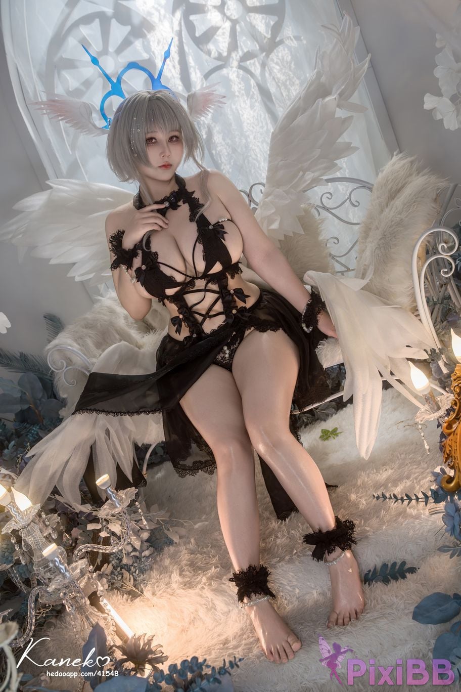 Cosplayer KANEKO Ka meow azur lane Pearl black and white PixiBB.COM 010