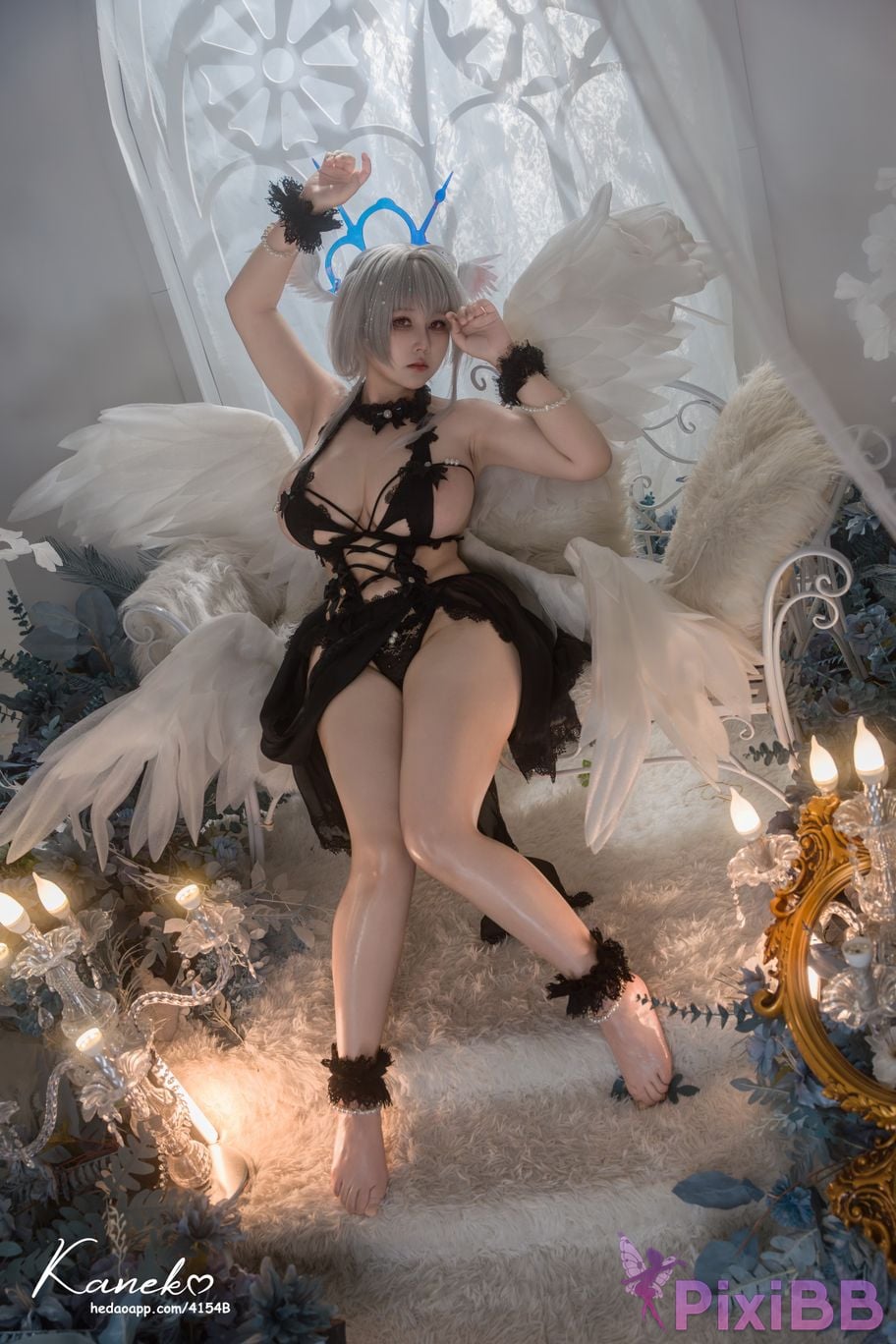 Cosplayer KANEKO Ka meow azur lane Pearl black and white PixiBB.COM 013