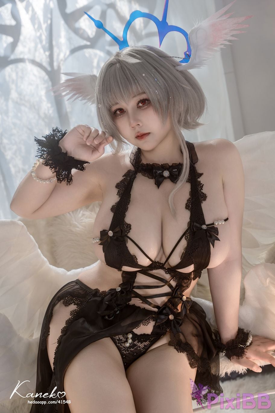 Cosplayer KANEKO Ka meow azur lane Pearl black and white PixiBB.COM 022