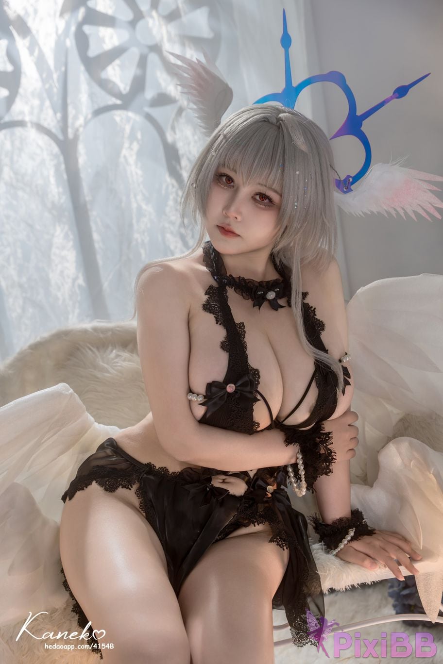 Cosplayer KANEKO Ka meow azur lane Pearl black and white PixiBB.COM 026
