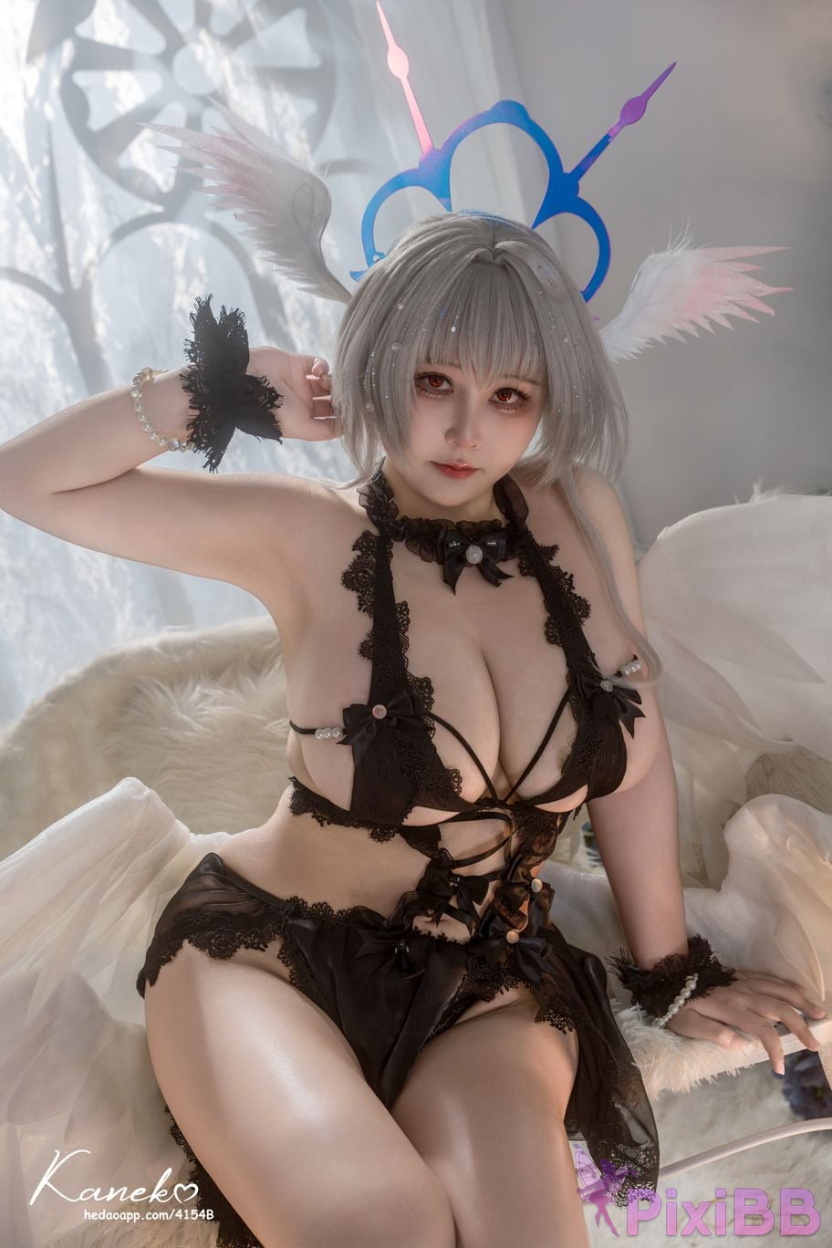 Cosplayer KANEKO Ka meow azur lane Pearl black and white PixiBB.COM 030