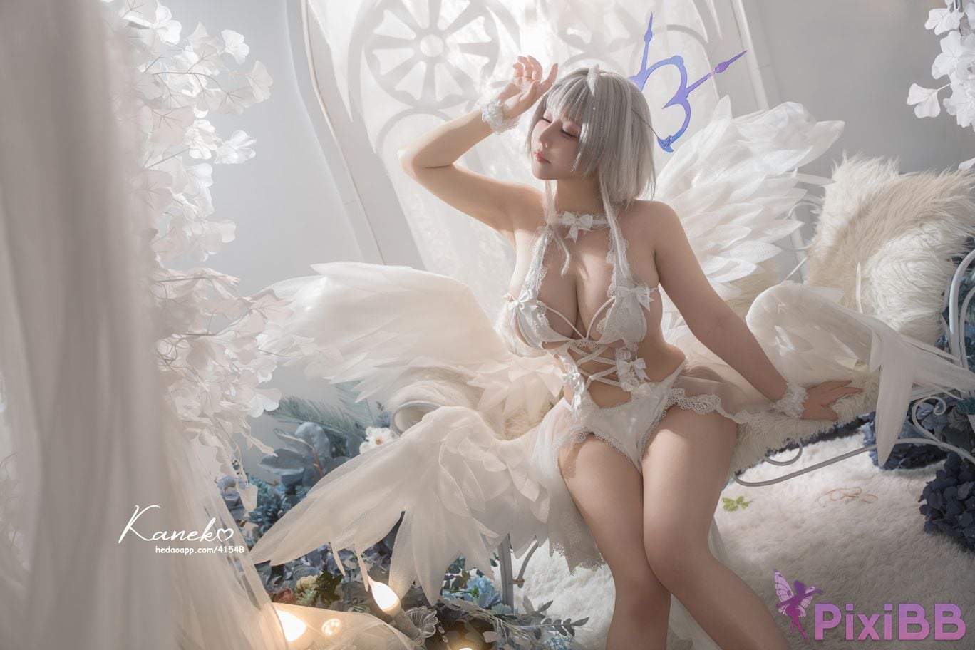 Cosplayer KANEKO Ka meow azur lane Pearl black and white PixiBB.COM 033