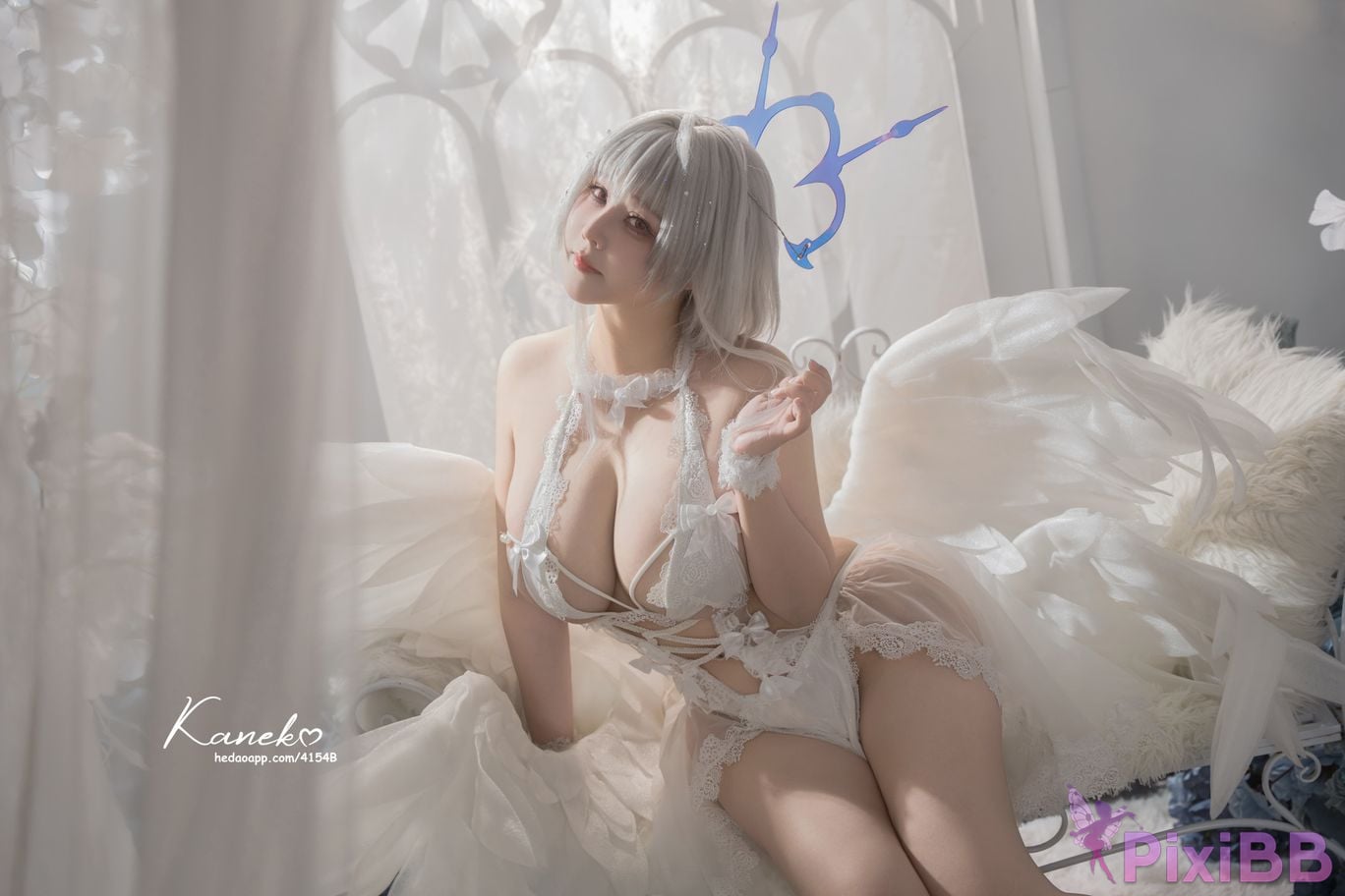 Cosplayer KANEKO Ka meow azur lane Pearl black and white PixiBB.COM 036