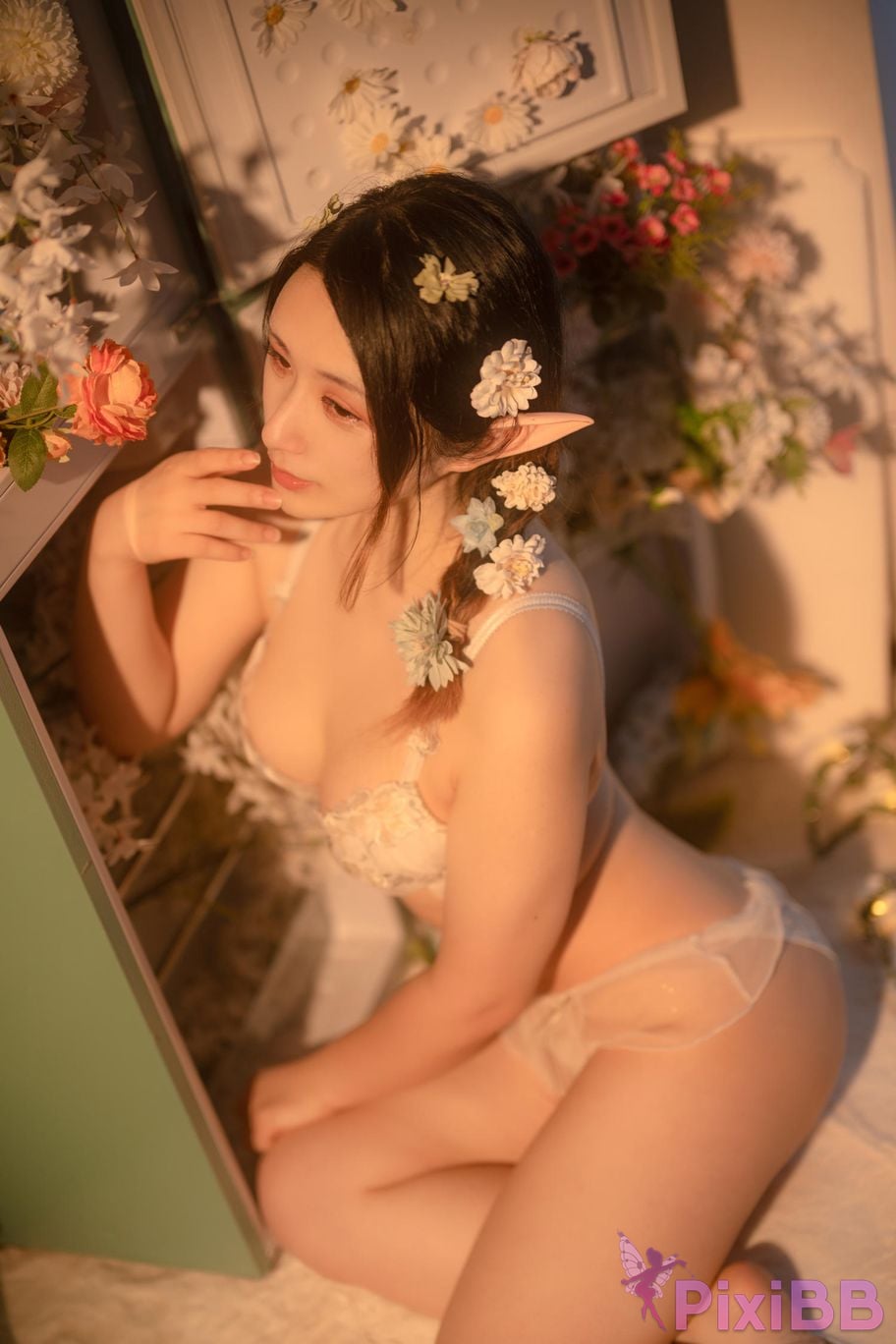 Cosplayer Zaya autumn flowers PixiBB.COM 003