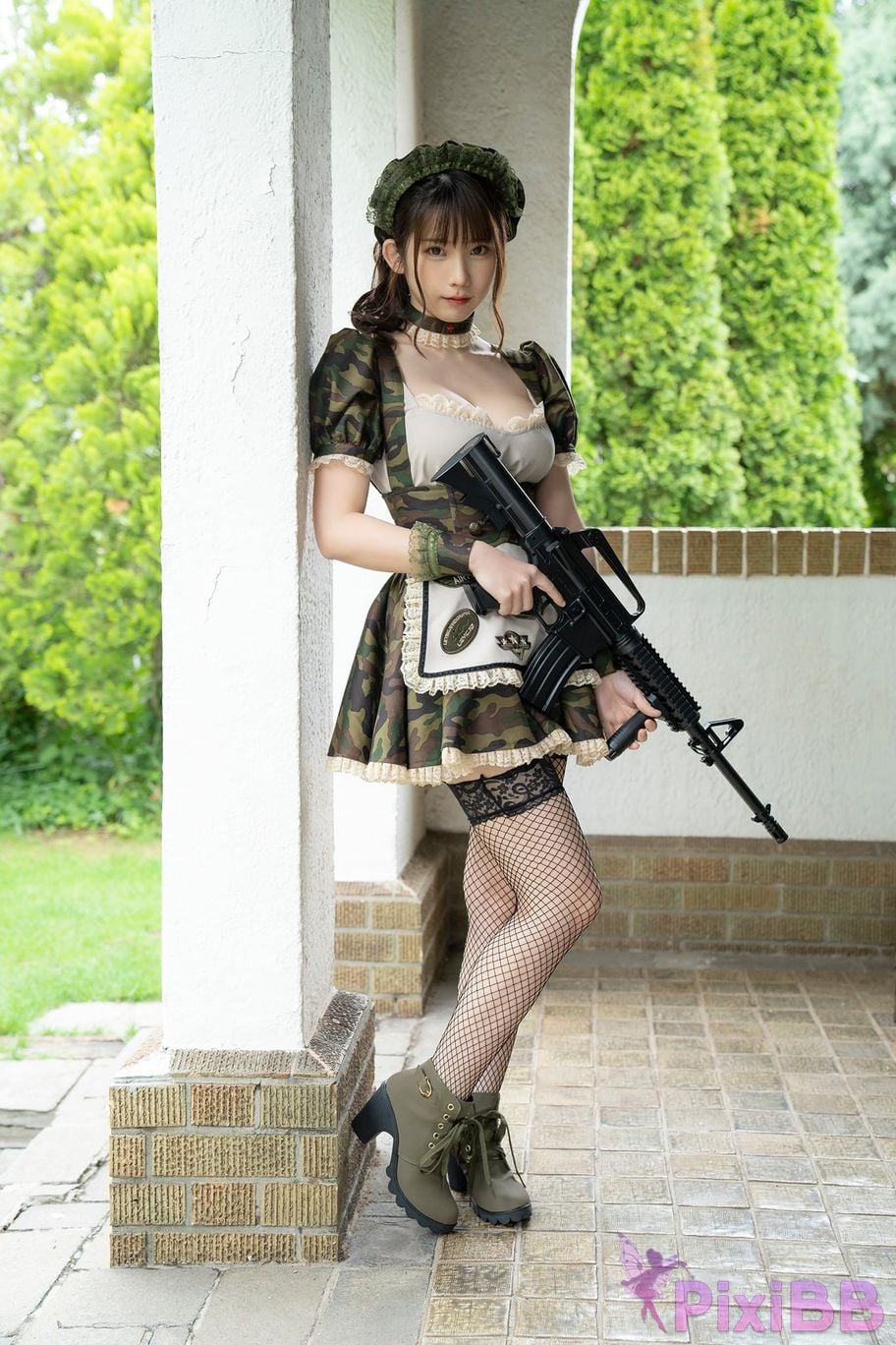 Japanese Idol Enako maid army princess moon change jigra PixiBB.COM 063