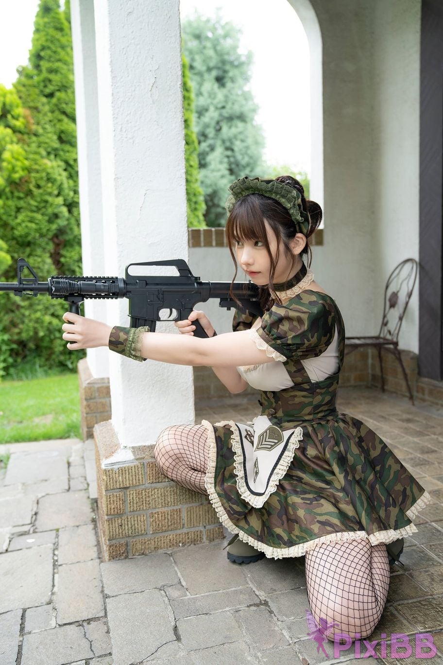 Japanese Idol Enako maid army princess moon change jigra PixiBB.COM 065