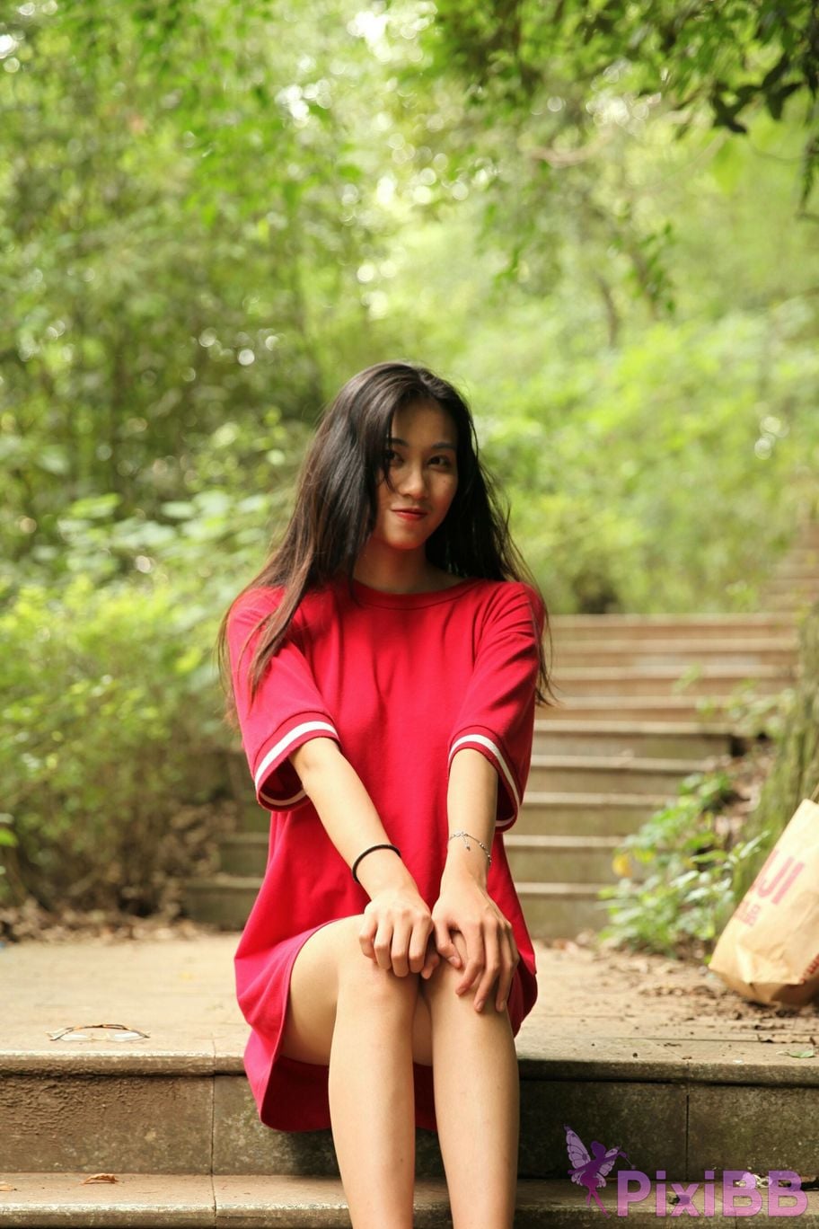 Private Photoshoot Fangfang Long legged lady outdoors Full scale private shooting PixiBB.COM 024