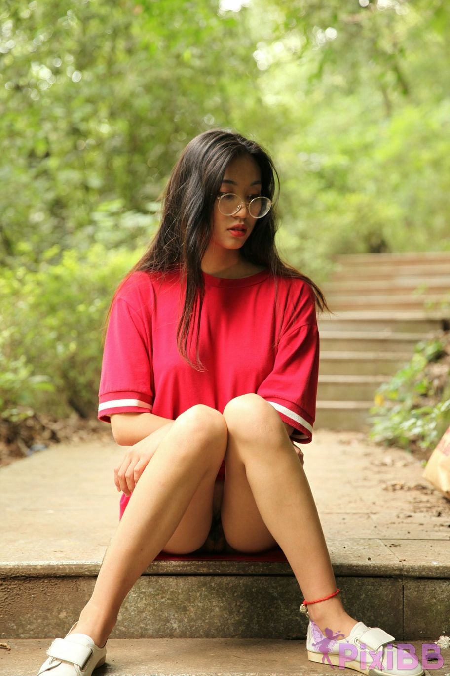 Private Photoshoot Fangfang Long legged lady outdoors Full scale private shooting PixiBB.COM 046