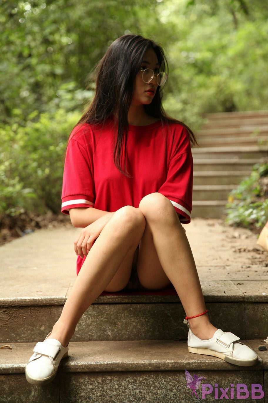 Private Photoshoot Fangfang Long legged lady outdoors Full scale private shooting PixiBB.COM 057