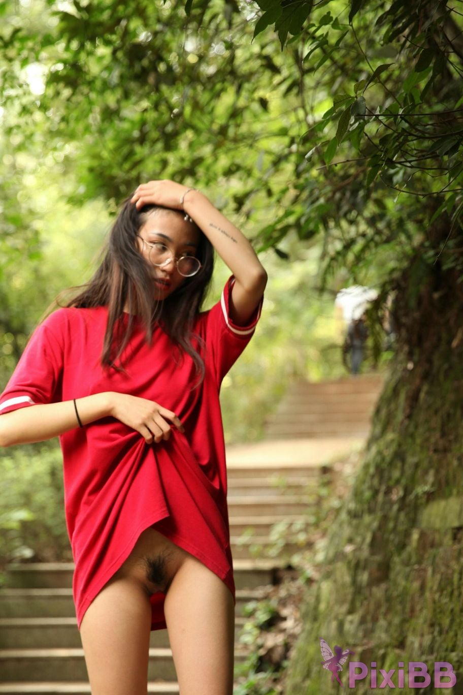 Private Photoshoot Fangfang Long legged lady outdoors Full scale private shooting PixiBB.COM 123
