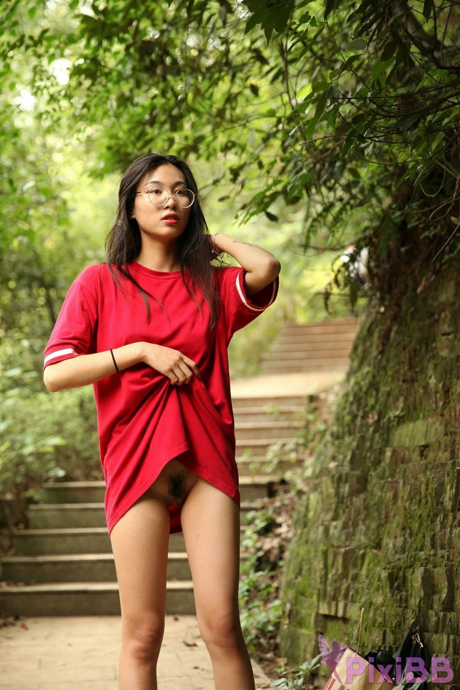 Private Photoshoot Fangfang Long legged lady outdoors Full scale private shooting PixiBB.COM 125