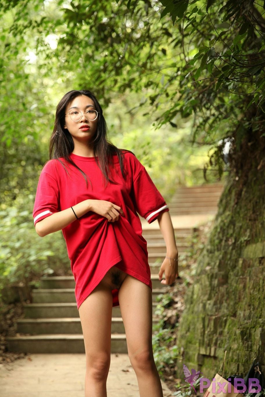 Private Photoshoot Fangfang Long legged lady outdoors Full scale private shooting PixiBB.COM 127