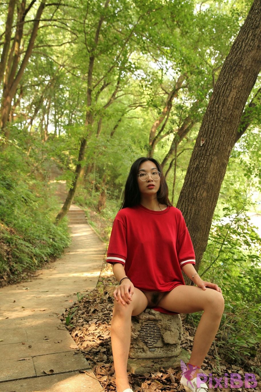 Private Photoshoot Fangfang Long legged lady outdoors Full scale private shooting PixiBB.COM 160